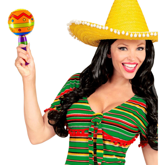 Färgade uppblåsbara sambabollar 20 cm