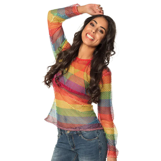Fishnet Top Ladies Rainbow