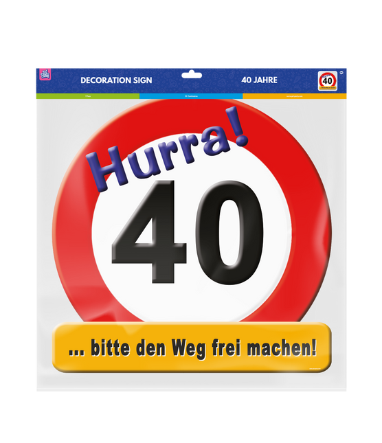 Dörrskylt 40 Jahre 50cm