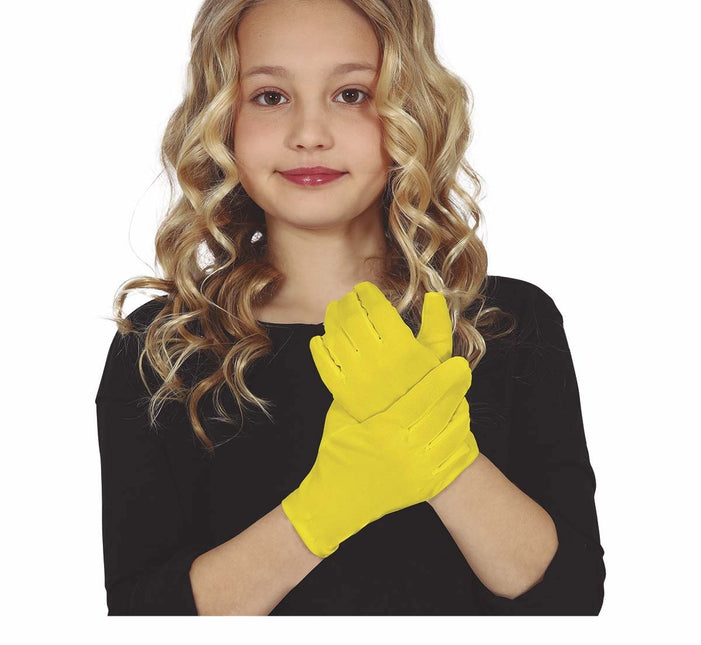 Gula handskar barn 17cm