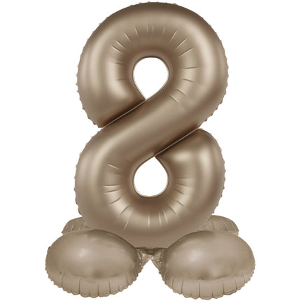 8 års figurballong guld 72 cm