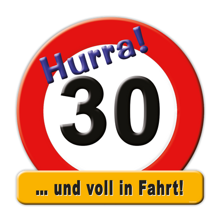 Dörrskylt 30 Jahre 50cm