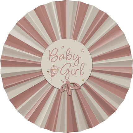 Födelsepappersfläktar Babygirl 3st