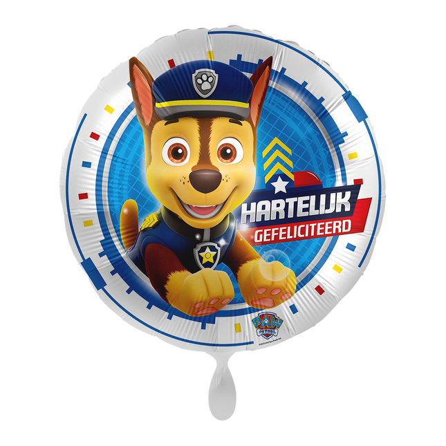 Paw Patrol Helium Ballong Happy Birthday Tom 43cm