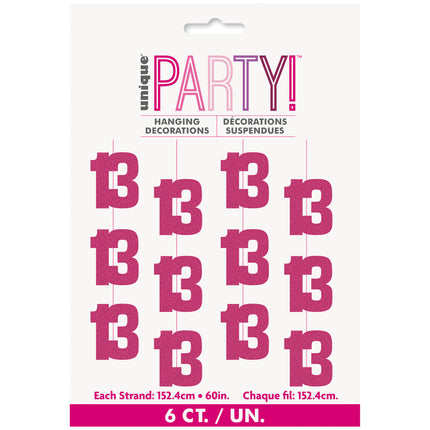 13 år Hängande dekoration Rosa 1,52 m