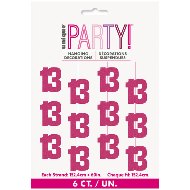 13 år Hängande dekoration Rosa 1,52 m