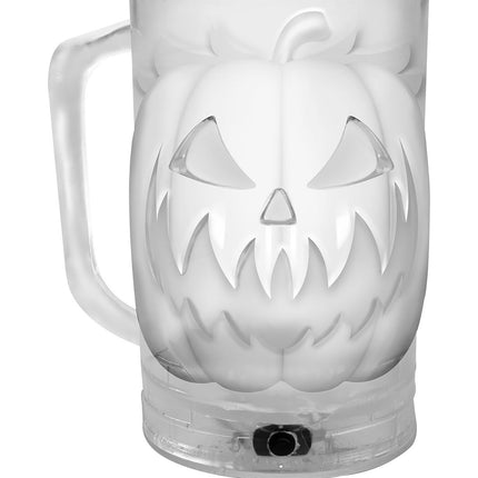 Halloween bordsdekoration ljus pumpa 10cm