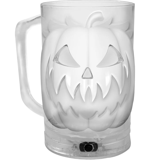 Halloween bordsdekoration ljus pumpa 10cm