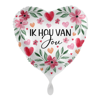 Jag älskar dig Heliumballong tom