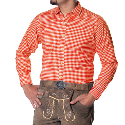 Oktoberfest Blus Orange Herr