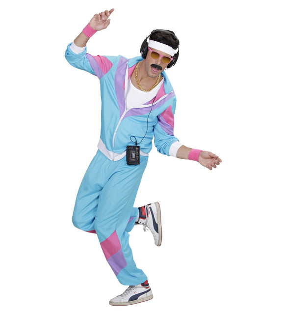 Neon 80S Träningsoverall Fault Blå