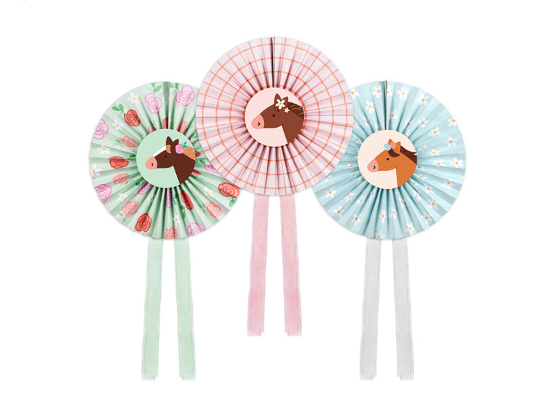 Häst Rosett 35cm 3st