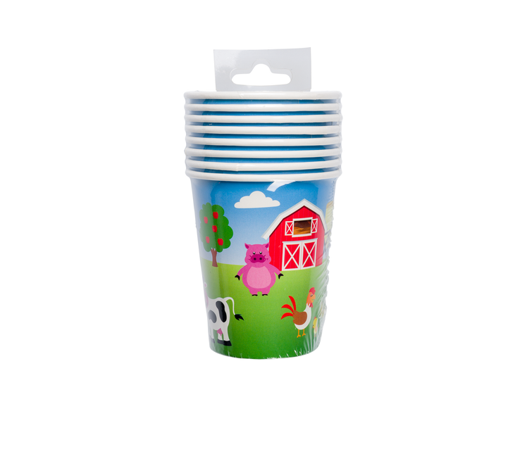 Farm Cups 9cm 8st