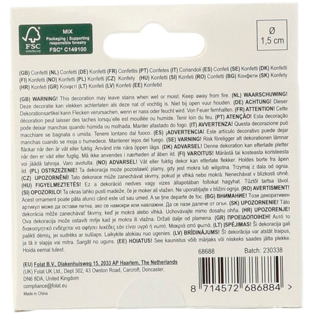 Svart Silver Konfetti Svart 14gr