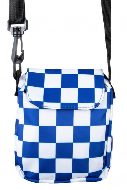 Handväska blå/vit blockerad