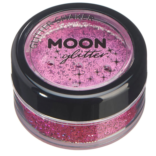 Moon Glitter Holografiska Glitter Shakers Rosa 5g