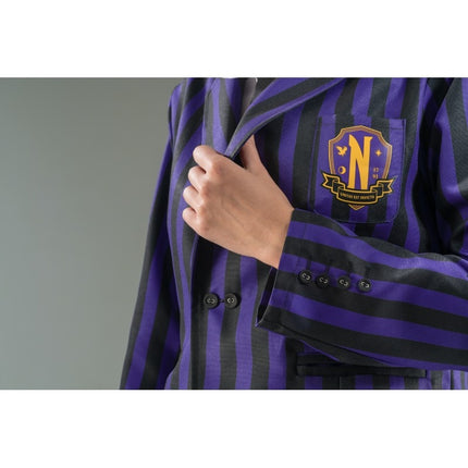 Kostym Onsdag Skoluniform Svart/Lila