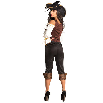 Piratdräkt Svart Guld Dam