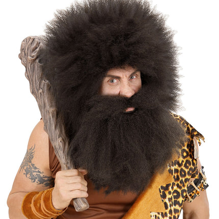 Caveman Fake Beard Svart