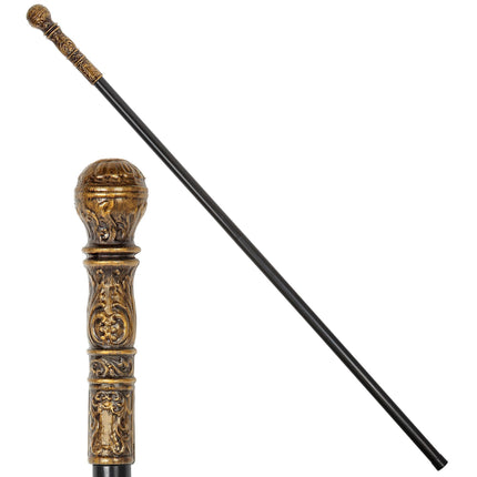 Svart guld promenadkäpp 108cm
