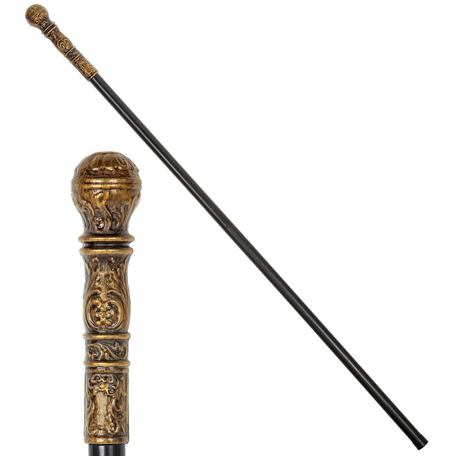 Svart guld promenadkäpp 108cm