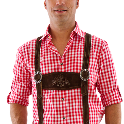 Röd Vit Blus Kortärmad för män Threshold Arm