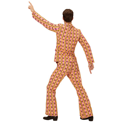 Disco 70S Kostym Färgade Män Retro
