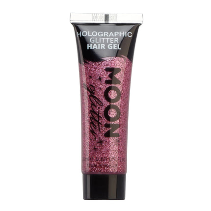Moon Glitter Holografisk Glitter Hårgelé Rosa 20ml
