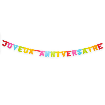 Joyeux Anniversaire Bokstavsgirlang 1,6 m