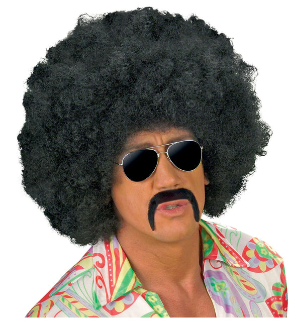 Disco 70S Fake Mustasch Svart