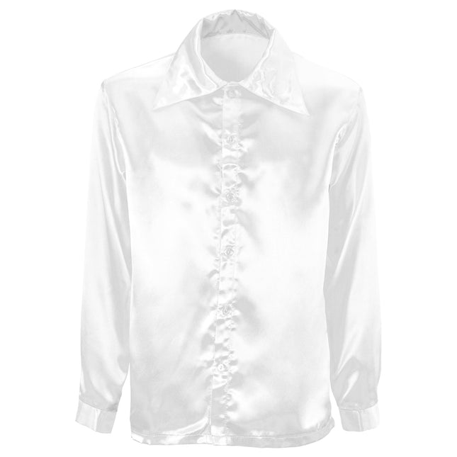 Disco 70S Blus Satin för män