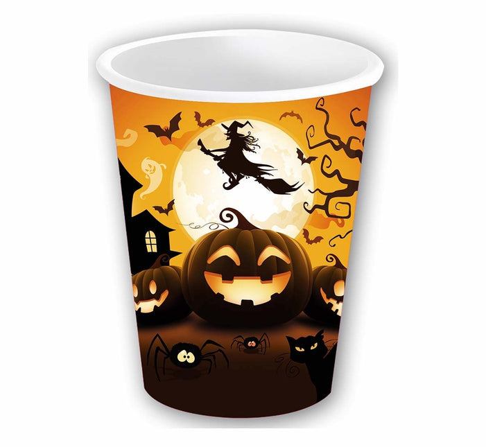 Halloween-muggar Pumpa 240ml 6st