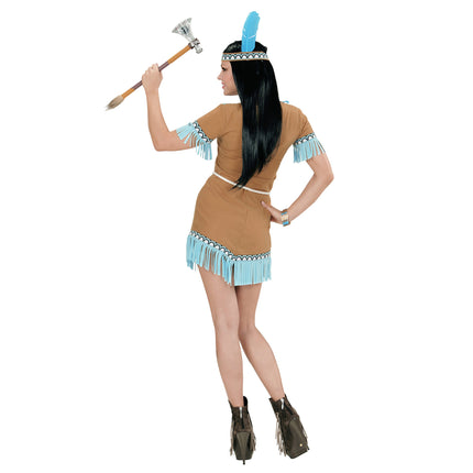 Indisk klänning Brun Blå Dam