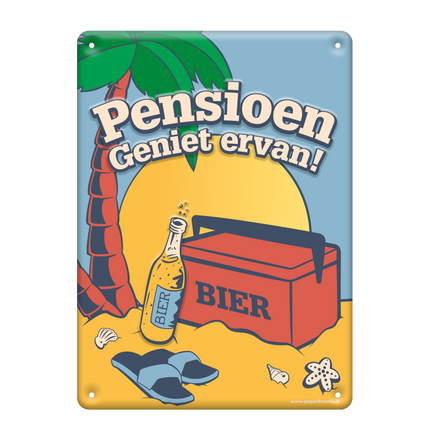 Pensionering Metallskylt
