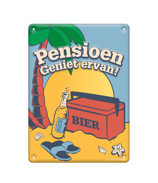Pensionering Metallskylt