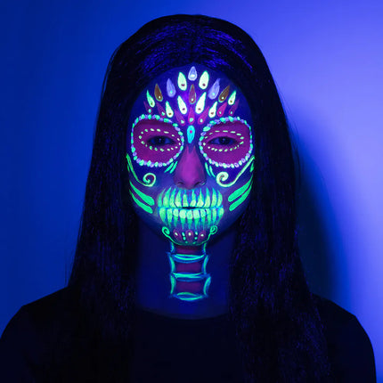 UV-sminkset Gul Blå Rosa