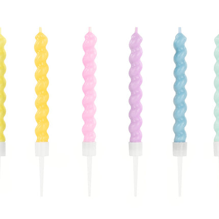 Pastelljus 8,5cm 6st