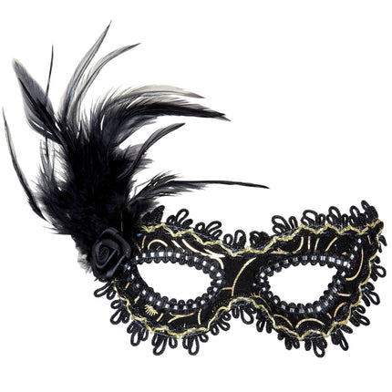 Fjäderögonmask Svart