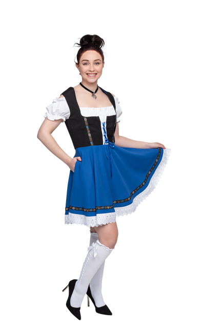Oktoberfest Dirndlklänning Oktoberfest Svart Blå Ladies
