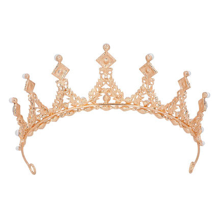 Tiara i roséguld metall