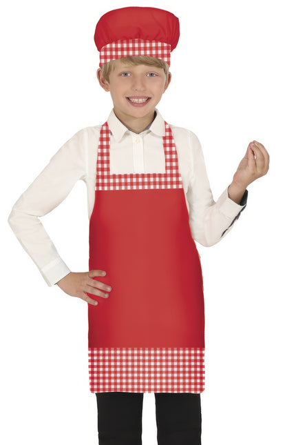 Kostym Set Röd Pojke Kock