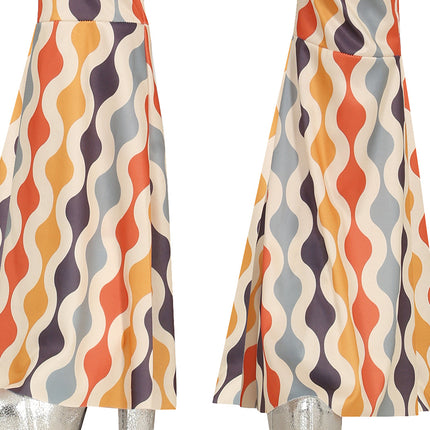 Disco 70S Jumpsuit Färgad Dam