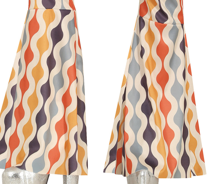 Disco 70S Jumpsuit Färgad Dam