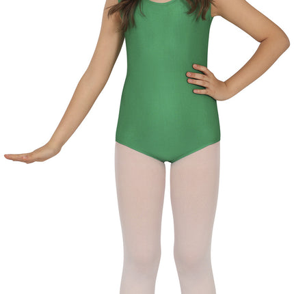 Trikå för flickor Grön Ärmlös