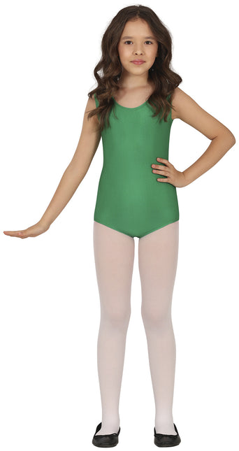 Trikå för flickor Grön Ärmlös