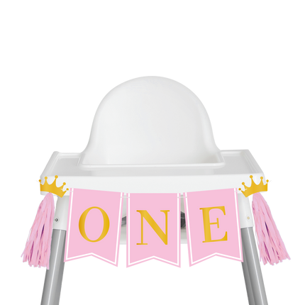 1 års dekorationspaket Rosa barnstol