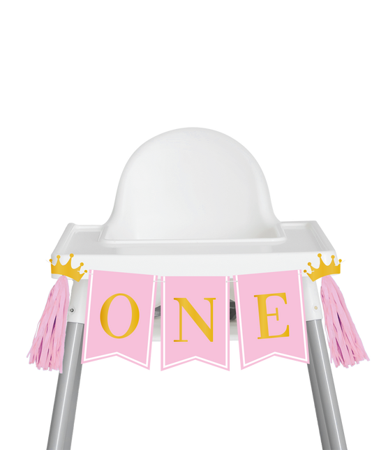 1 års dekorationspaket Rosa barnstol