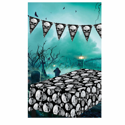 Halloween Bordsduk Dödskallar 2,74m