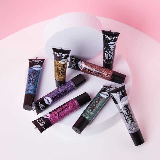 Moon Glitter Holografiskt Glitter Läppglans Rosa 15ml