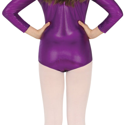 Girl Metallic Lila trikå